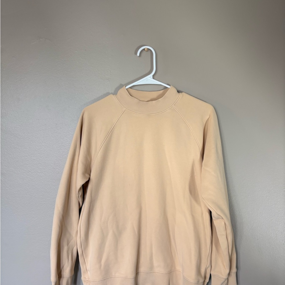 Fabletics Women's Beige Crewneck Sweater